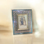 Elegant Gemstone-Embellished Vintage Picture Frame | Home Decor