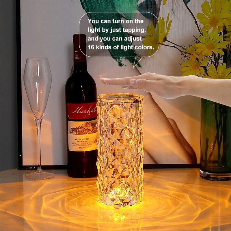 Led Diamond Crystal Touch Lamp | Multi Colour Changing Lamp