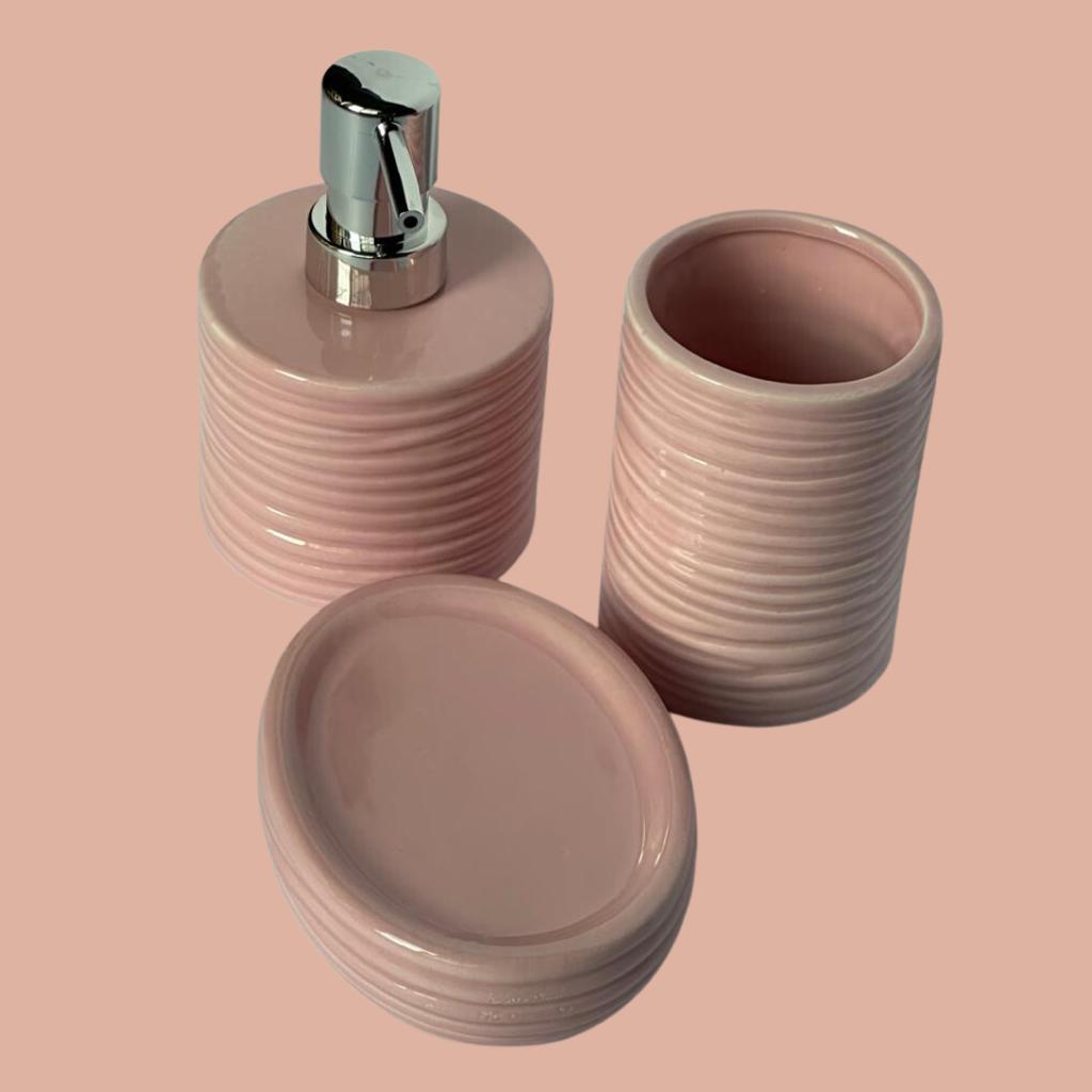 Squished Design Bath Set - 3pcs | Bathroom Accessories