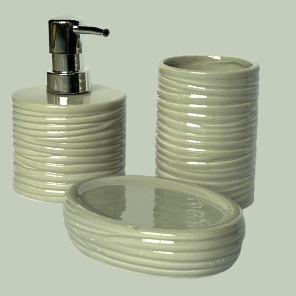 Squished Design Bath Set - 3pcs | Bathroom Accessories