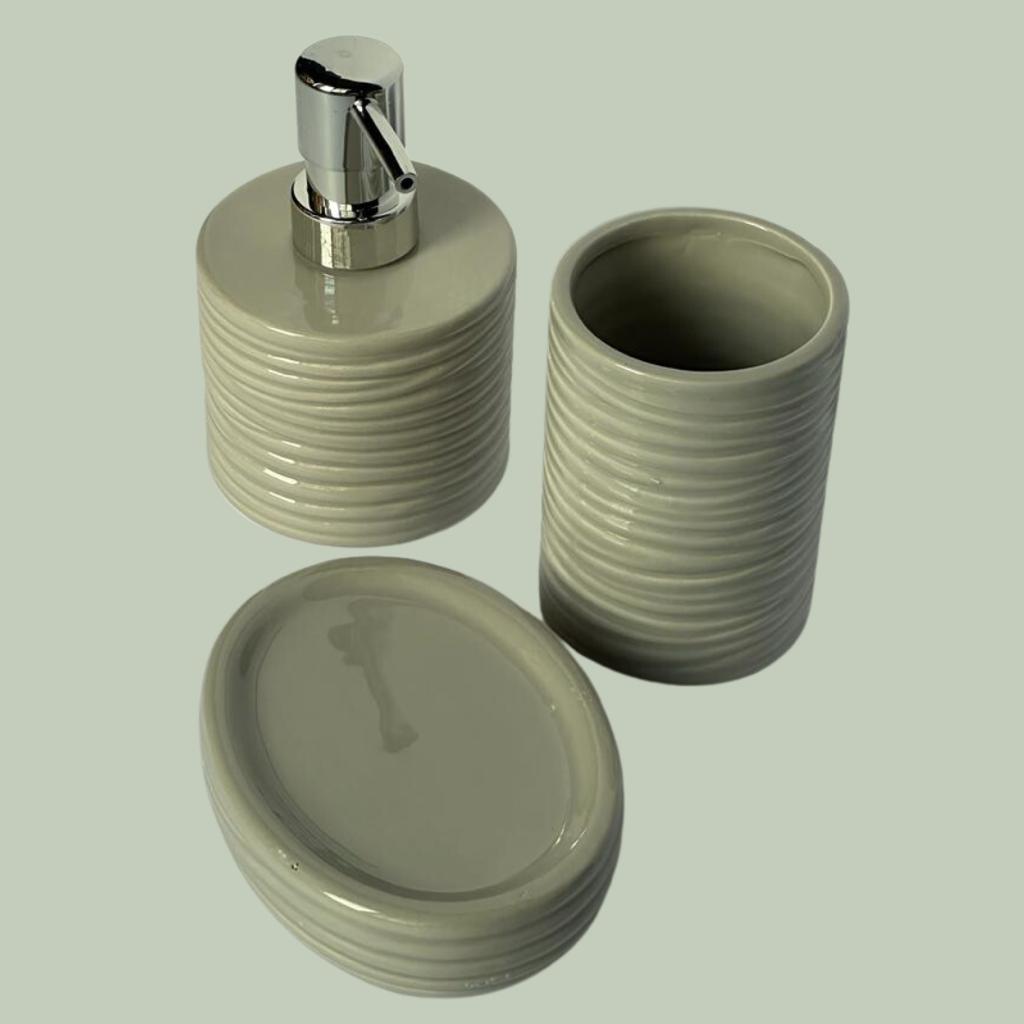 Squished Design Bath Set - 3pcs | Bathroom Accessories