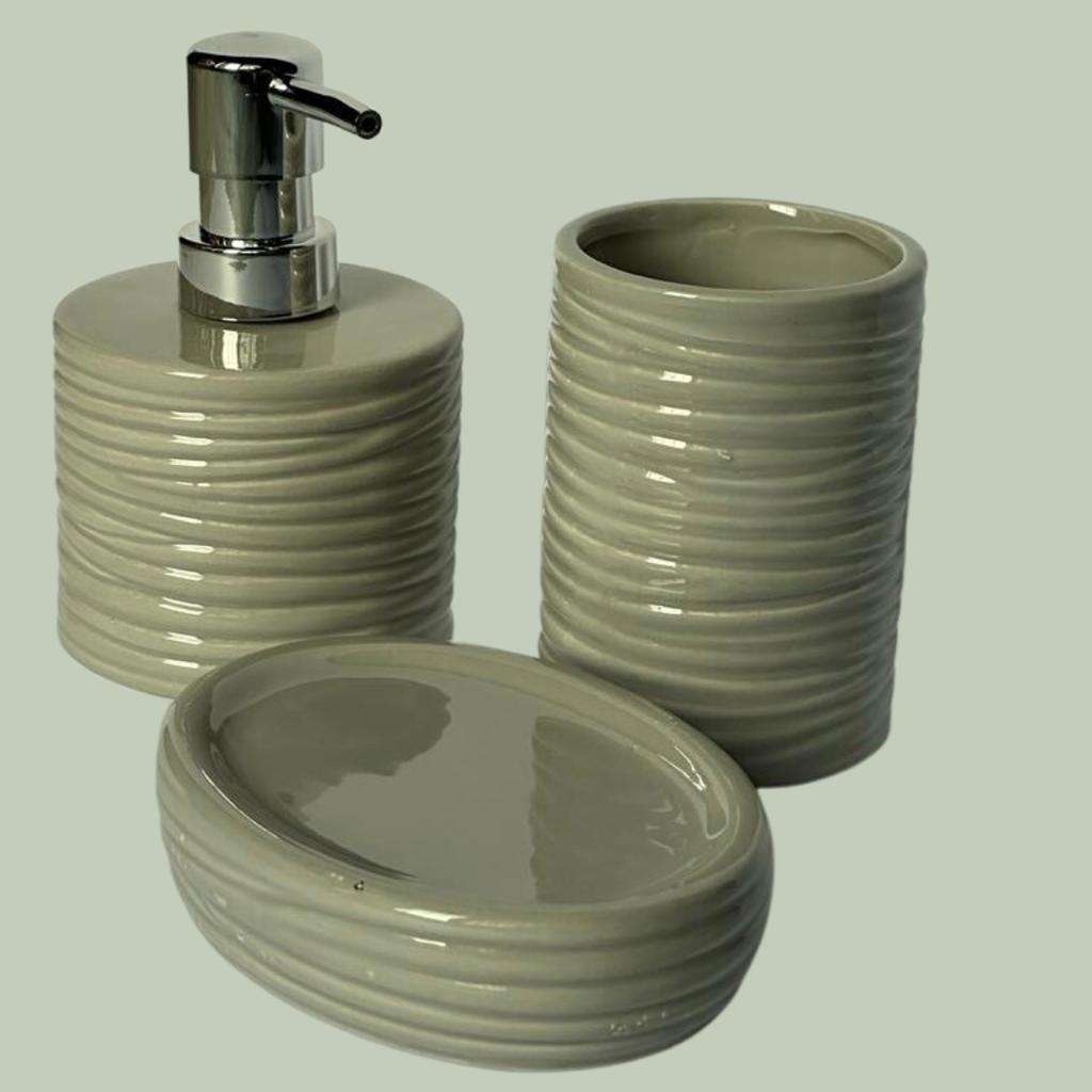 Squished Design Bath Set - 3pcs | Bathroom Accessories