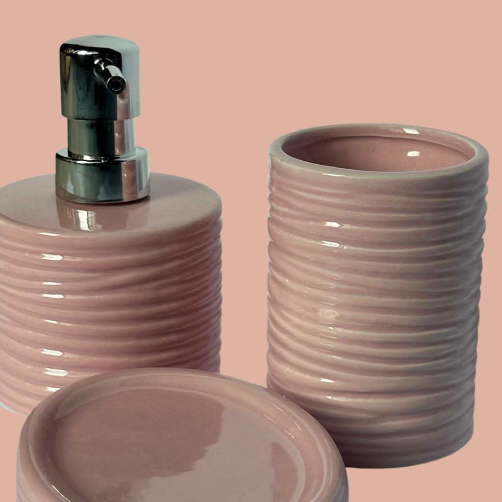 Squished Design Bath Set - 3pcs | Bathroom Accessories