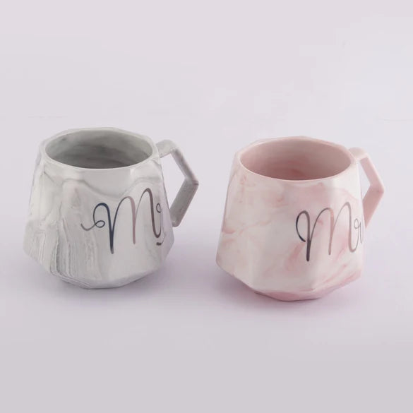 Mr & Mrs Mug| Marble Pattern Mug