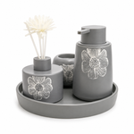 luxury floral ceramic bathroom accessories set with tray 4 piece bathroom organizer setfloral ceramic bathroom set Pakistanluxury bathroom accessories setceramic bathroom organizerbathroom accessories with trayfloral bathroom décor setceramic vanity accessoriesbathroom countertop organizerHome Hatch bathroom collectionluxury bathroom set Pakistandecorative ceramic bathroom accessories