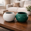 Modern Ceramic Round Plant Pots | Minimalist Indoor Planter Décor