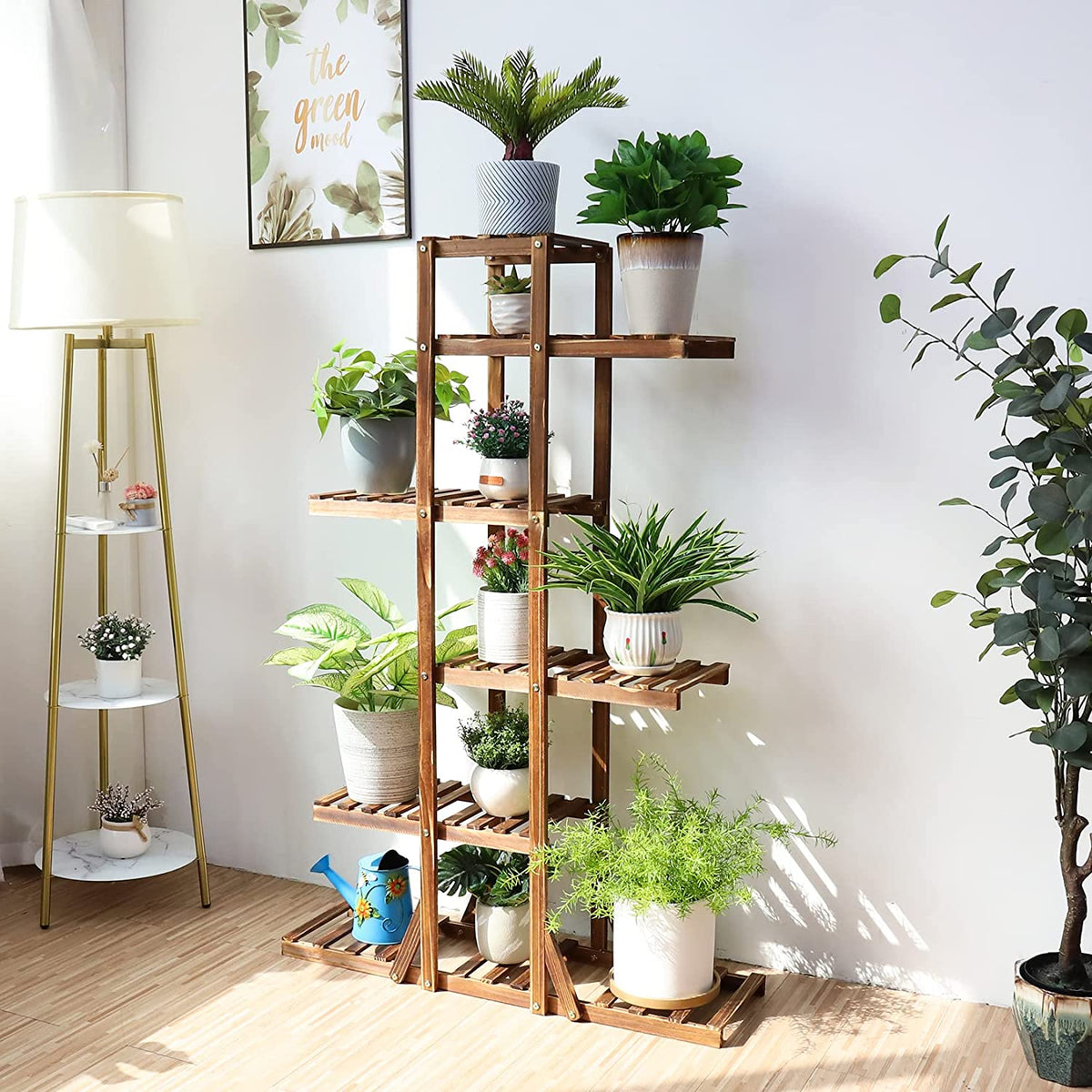 Wooden Plant Shelf - 6 Tier