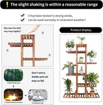 Wooden Plant Shelf - 6 Tier