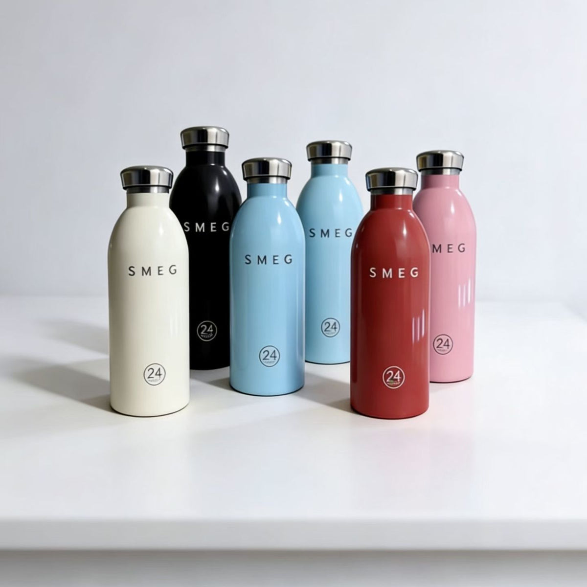 premium Smeg style stainless steel water bottle 500ml hot and cold insulated flask – Pakistan