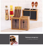 Premium Bamboo Kitchen Utensil Organizer Holder