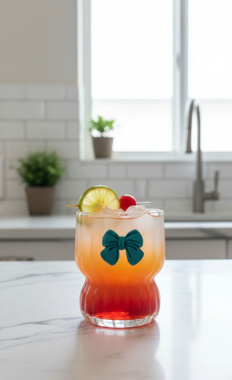 Ripple Bow Glass Coffee Mug