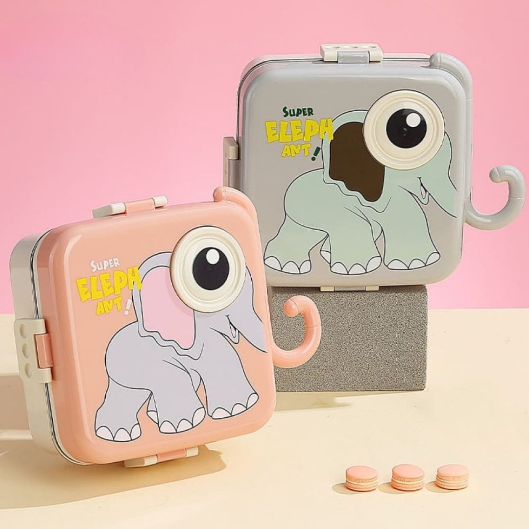 Cartoon Animal Lunch Box – Portable Kids Lunchbox with Compartments & Fun Character Designs