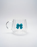 Japanese Style Pumpkin Shaped Bowknot Glass Coffee Mug