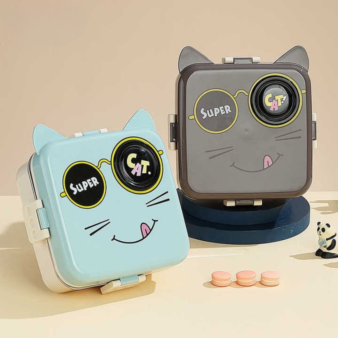 Cartoon Animal Lunch Box – Portable Kids Lunchbox with Compartments & Fun Character Designs