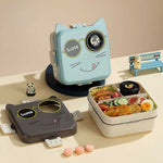 Cartoon Animal Lunch Box – Portable Kids Lunchbox with Compartments & Fun Character Designs