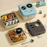 Cartoon Animal Lunch Box – Portable Kids Lunchbox with Compartments & Fun Character Designs