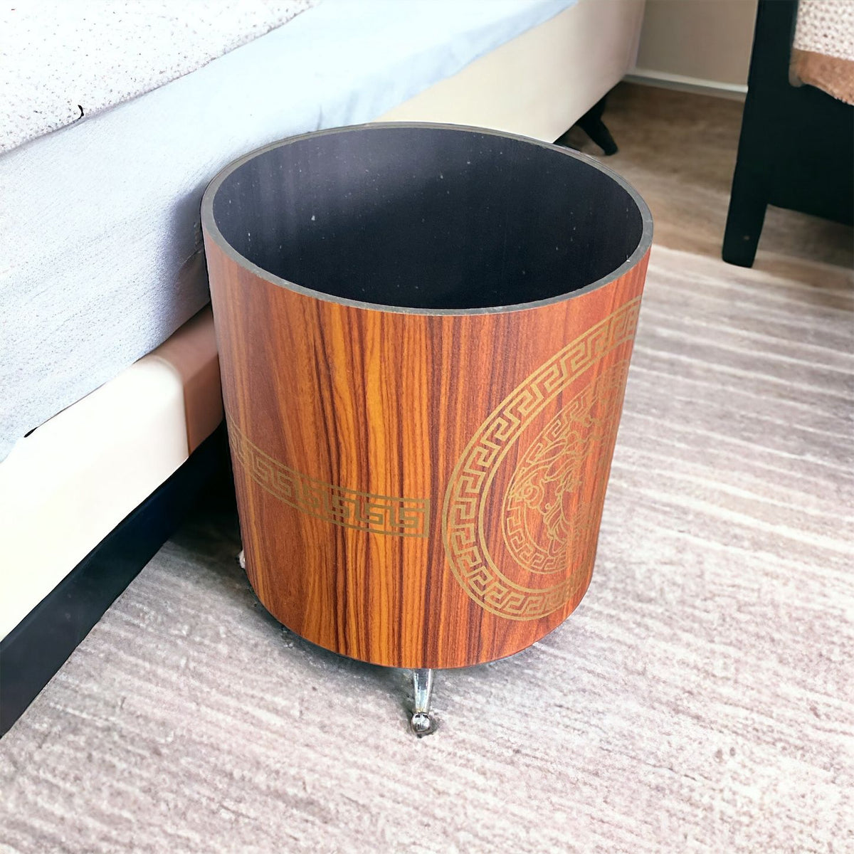 Versace Logo Wooden Tissue Box & Dust Bin - Home Hatch