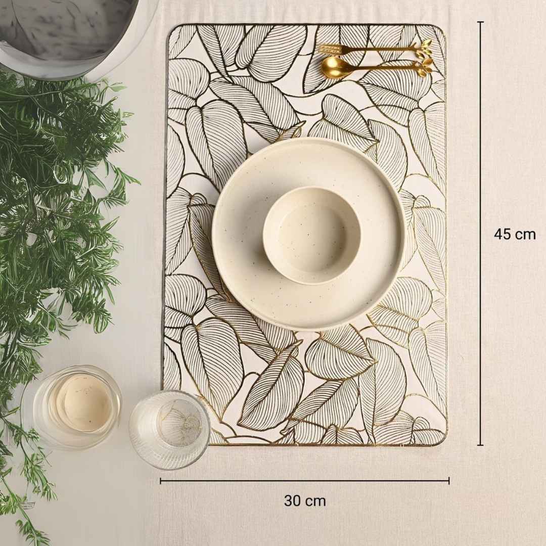 VON CASA GoldenPVC Table Mats | Placemats