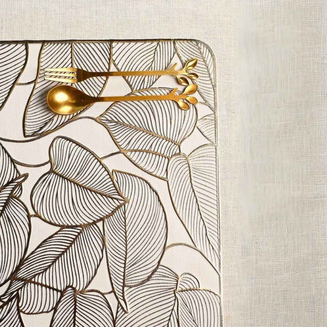 VON CASA GoldenPVC Table Mats | Placemats