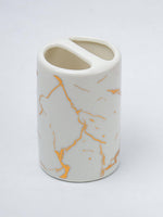 White Gold Marble Design Bath Set - 4pcs