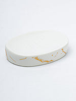 White Gold Marble Design Bath Set - 4pcs