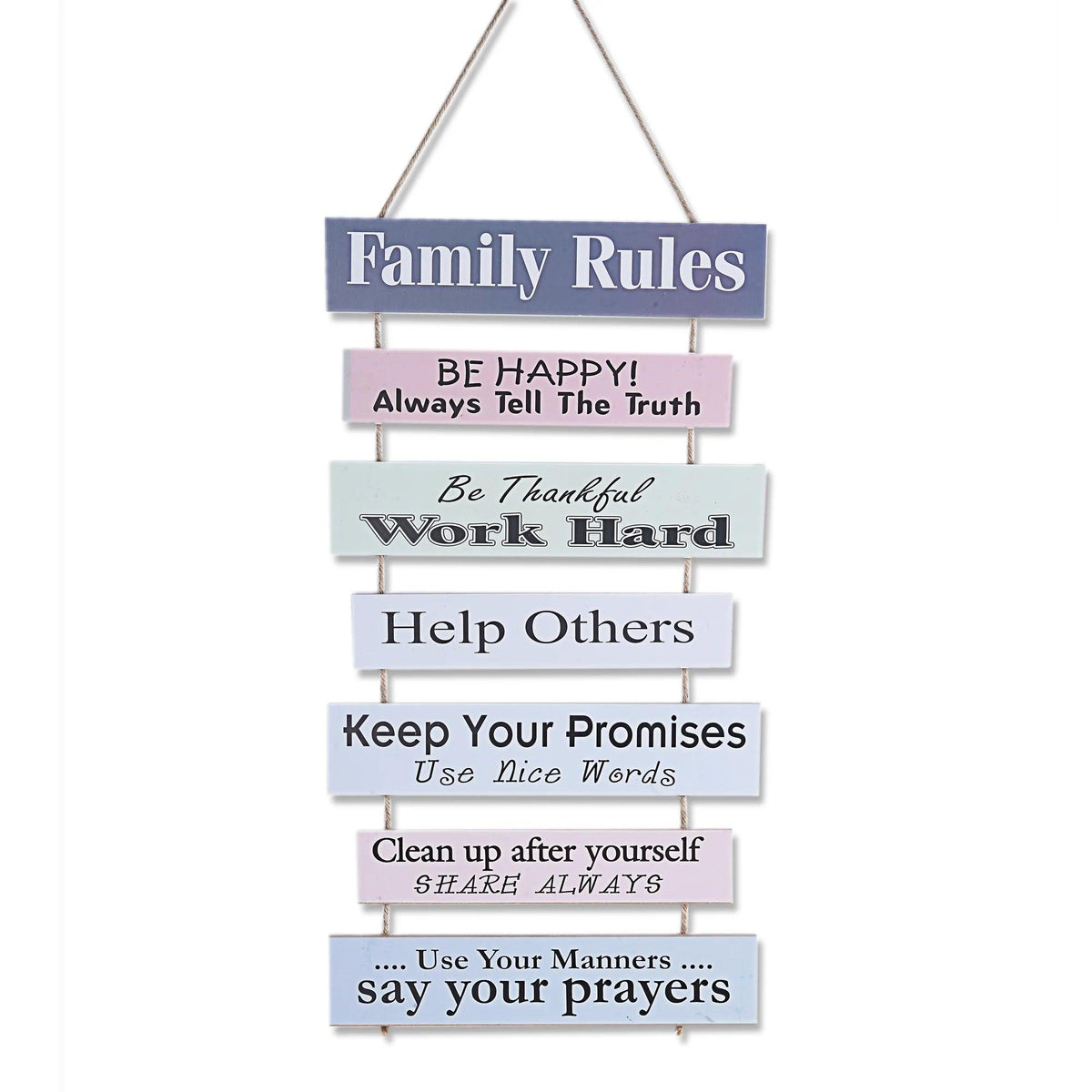 Family Rules Wall Hanging | Wall Décor | Home Décor - HomeHatchpk