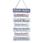 Family Rules Wall Hanging | Wall Décor | Home Décor - HomeHatchpk