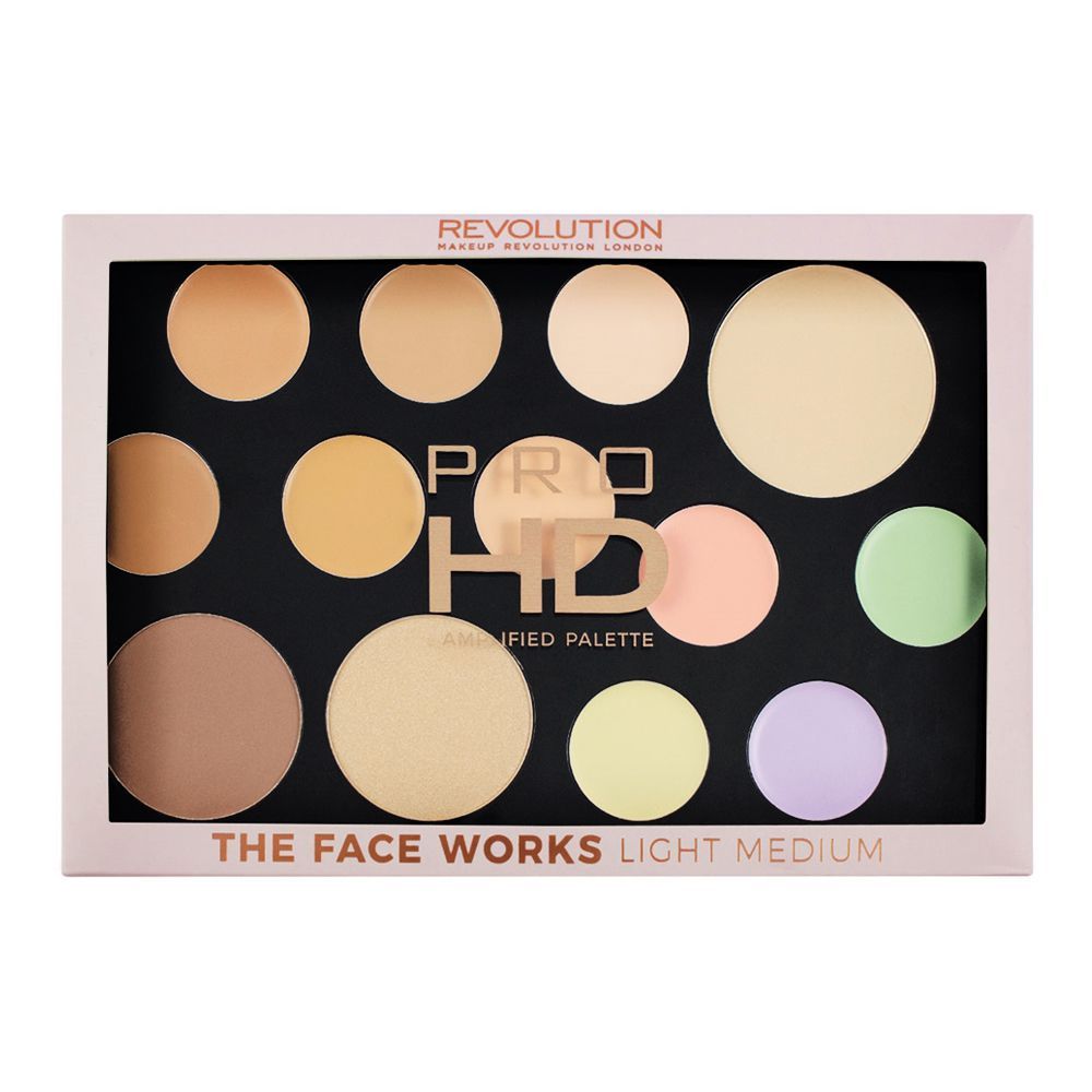 Revolution Pro HD Amplified The Face Works Palette Light Medium