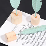 Nordic Turquoise Feather Leaf Desktop Ornament | Home Décor