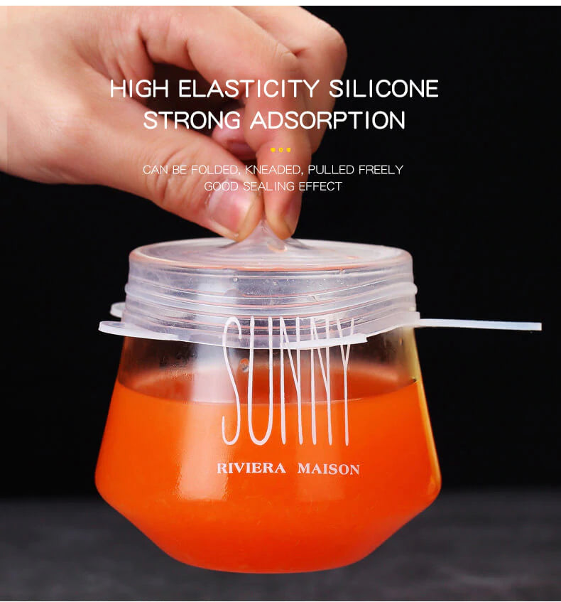 6 Pcs Reusable Silicone Stretch Lids | Kitchen Accessories - HomeHatchpk