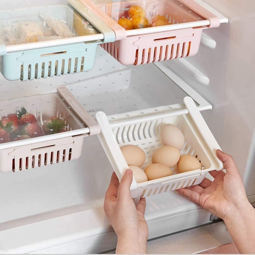 Adjustable Fridge Storage Basket | Organizer | Kitchen Accessories - HomeHatchpk