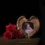 Golden Heart Angel Wing Picture Frame
