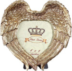 Golden Heart Angel Wing Picture Frame
