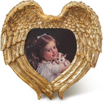 Golden Heart Angel Wing Picture Frame
