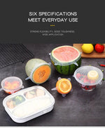 6 Pcs Reusable Silicone Stretch Lids | Kitchen Accessories - HomeHatchpk