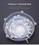 6 Pcs Reusable Silicone Stretch Lids | Kitchen Accessories - HomeHatchpk