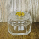Petal Lid Glass Candy Jar | Storage Jar | Center Piece