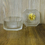 Petal Lid Glass Candy Jar | Storage Jar | Center Piece