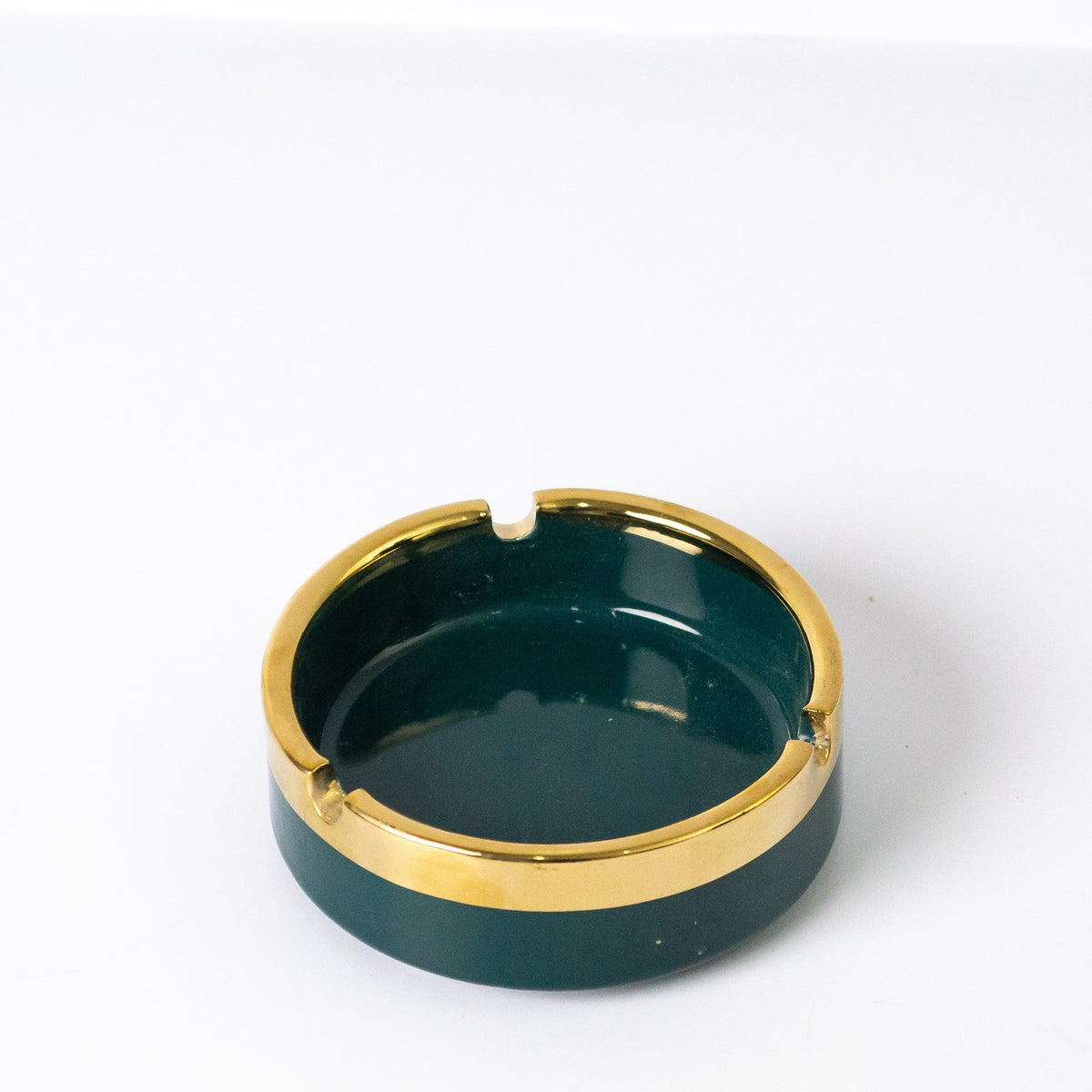 Emerald Green Porcelain Ashtray - HomeHatchpk
