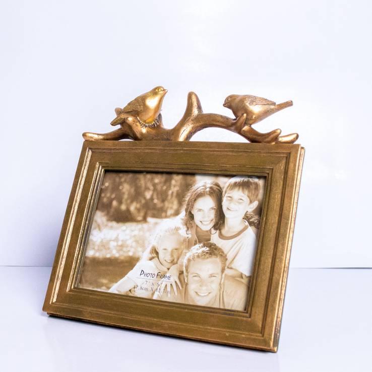 Sparrow Tree Bark Rustic Gold Photo Frame | Home Décor - HomeHatchpk