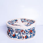 Floral Pattern Round Naan/Roti Box - HomeHatchpk