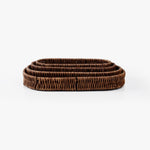 Oval Wicker Nested Basket - Set of Four - HomeHatchpk
