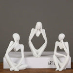 White Thinking Mannequins Set | Figurine | Home Décor - HomeHatchpk