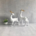 Pair of Rudolph Reindeer Sculpture - HomeHatchpk