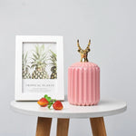 Gold Animal Lid Pink Ceramic Candy Jar | Storage Jar | Center Piece - HomeHatchpk