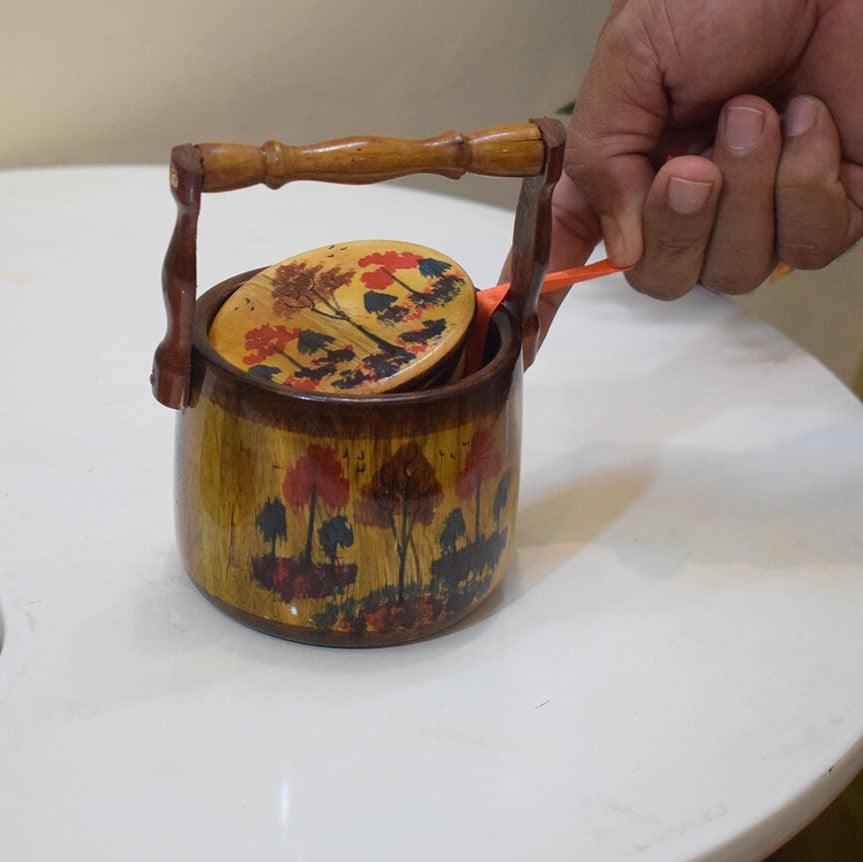 Hand Painted Wooden Coasters | Set of 6 - HomeHatchpk