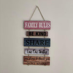 Family Rules Wall Hanging | Wall Décor | Home Décor - HomeHatchpk