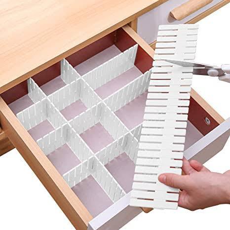 AdjustableDrawer Separator | Drawer Organizer - 4 Pcs - HomeHatchpk