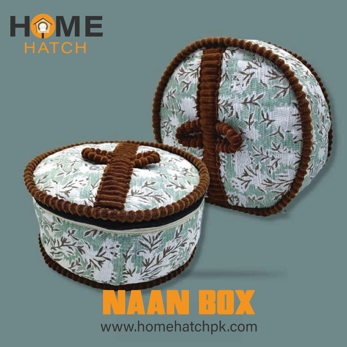 Floral Pattern Round Naan/Roti Box - HomeHatchpk