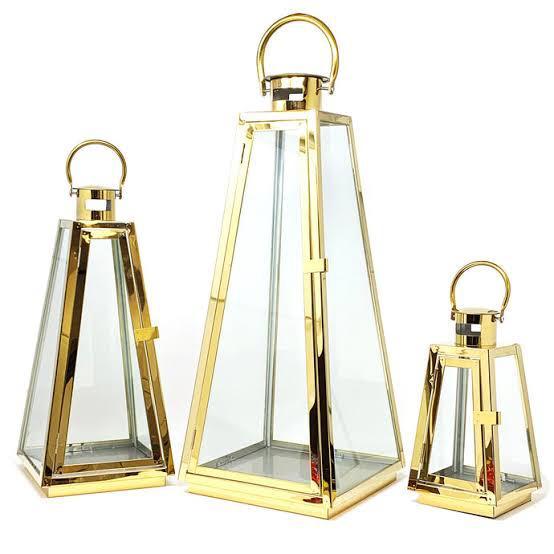 3pcs - Modern Stainless Candle Lantern | Home Décor - HomeHatchpk